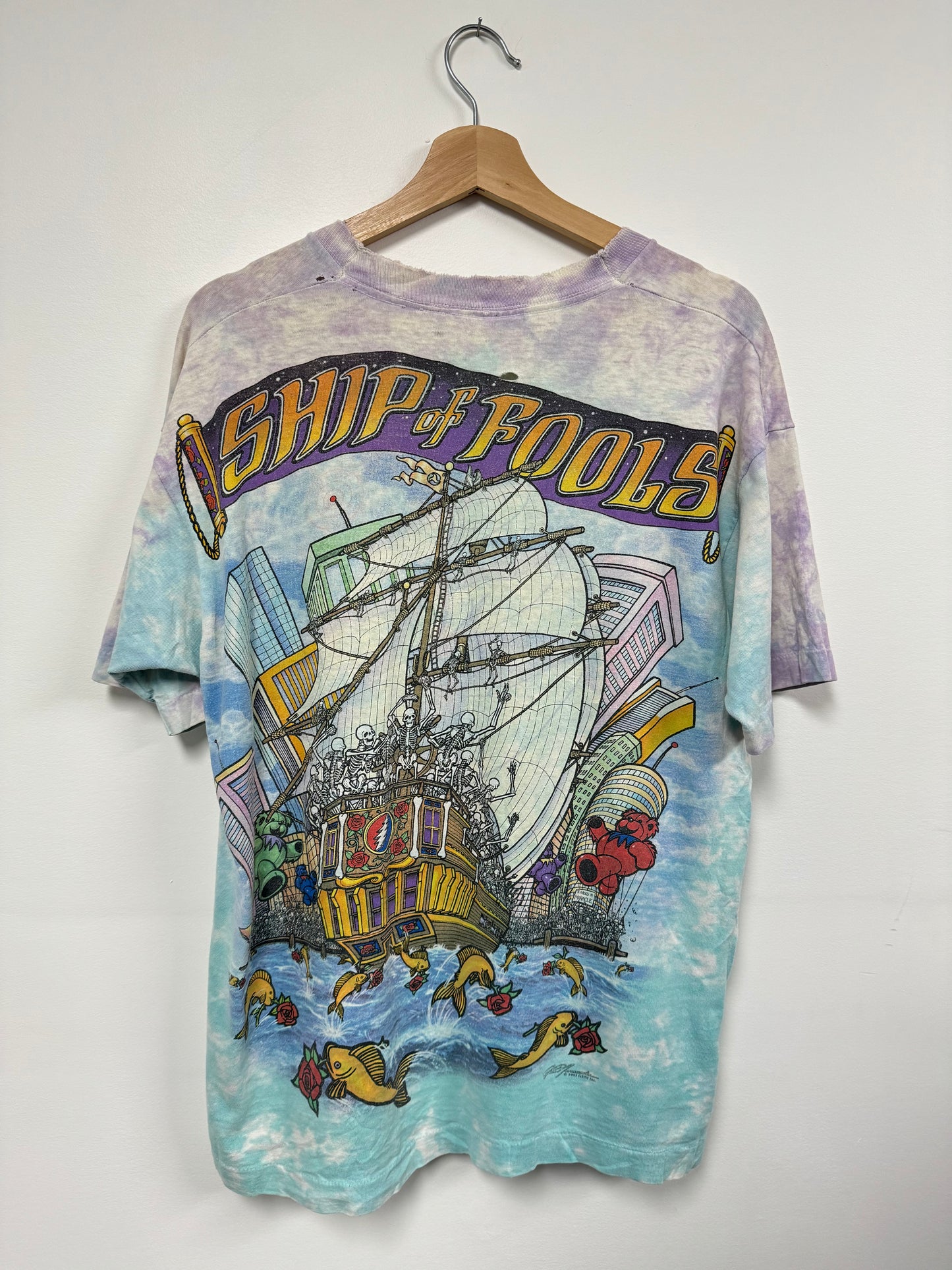 Grateful Dead “Ship of Fools” Liquid Blue 1993 Tee