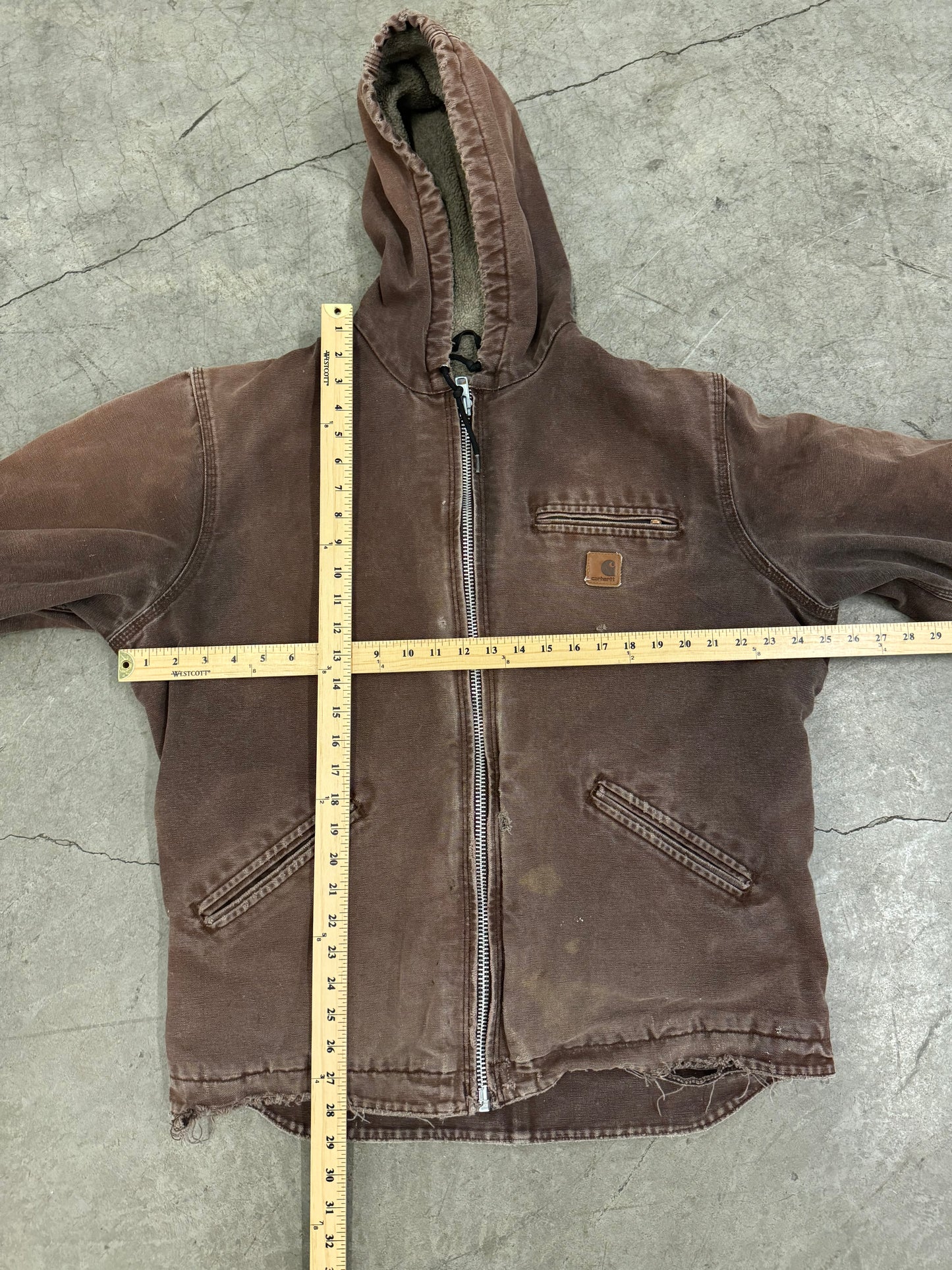 Brown Carhartt Hooded Jacket (L)