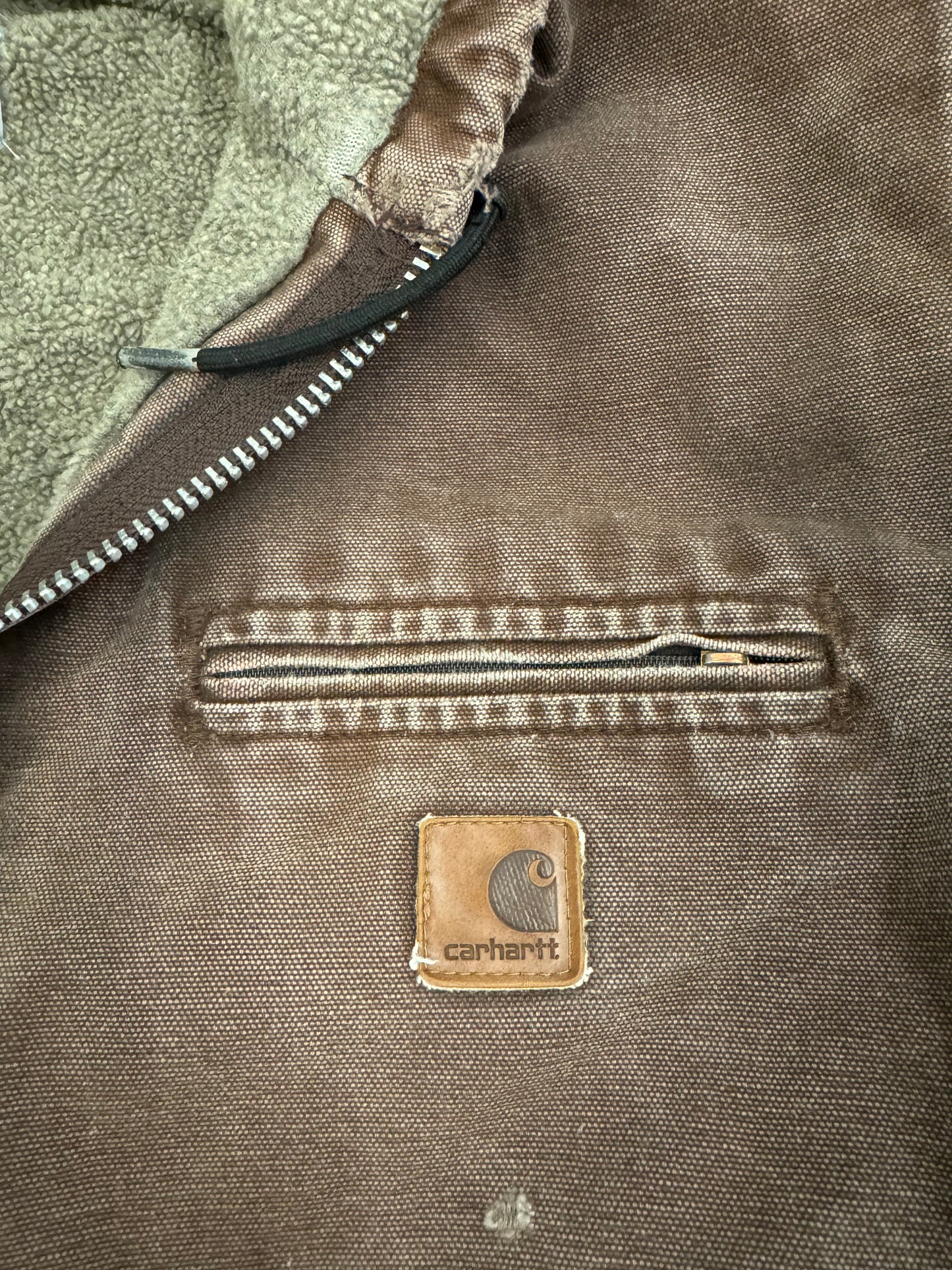 Brown Carhartt Hooded Jacket (L)