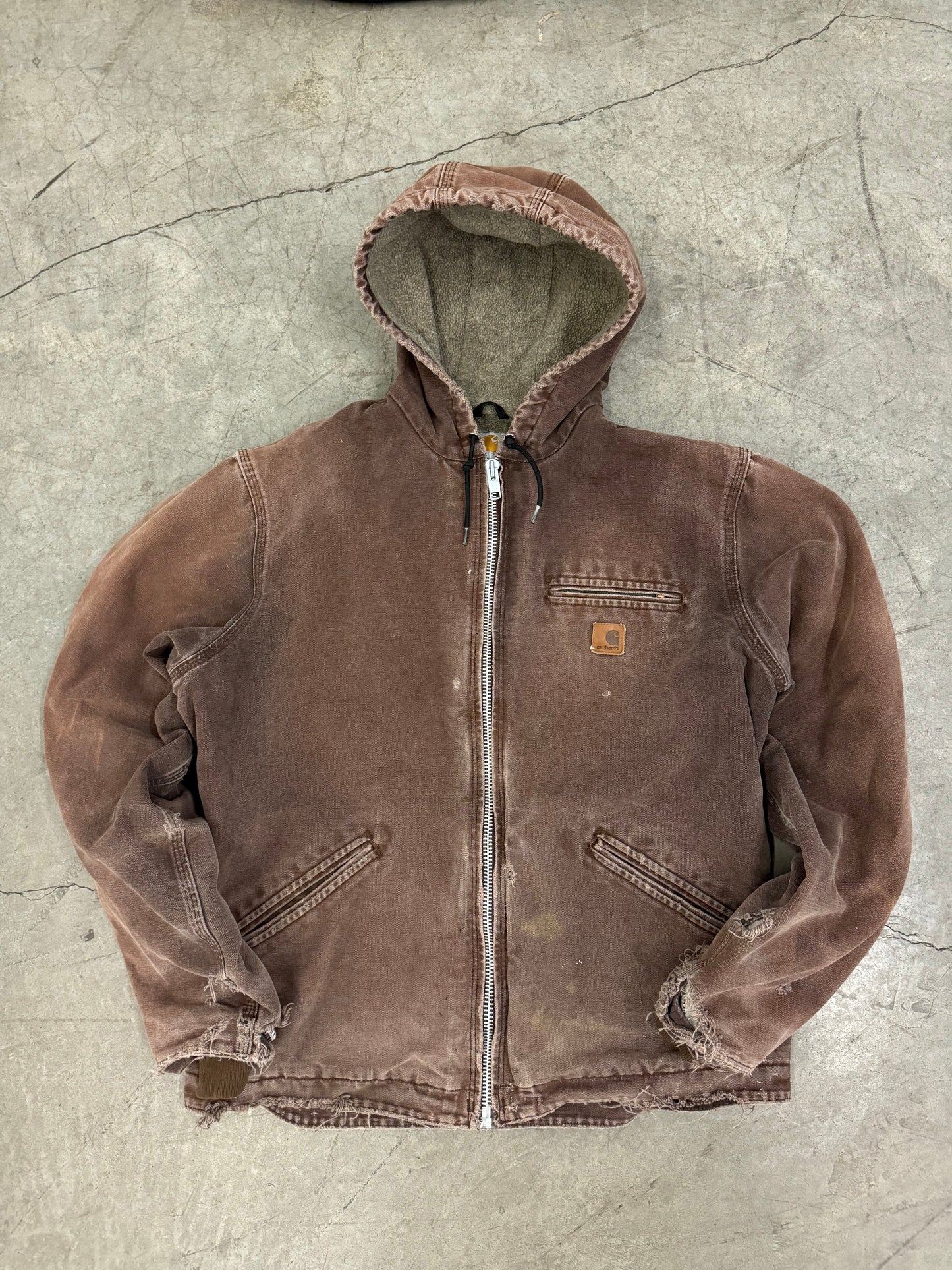 Brown Carhartt Hooded Jacket (L)