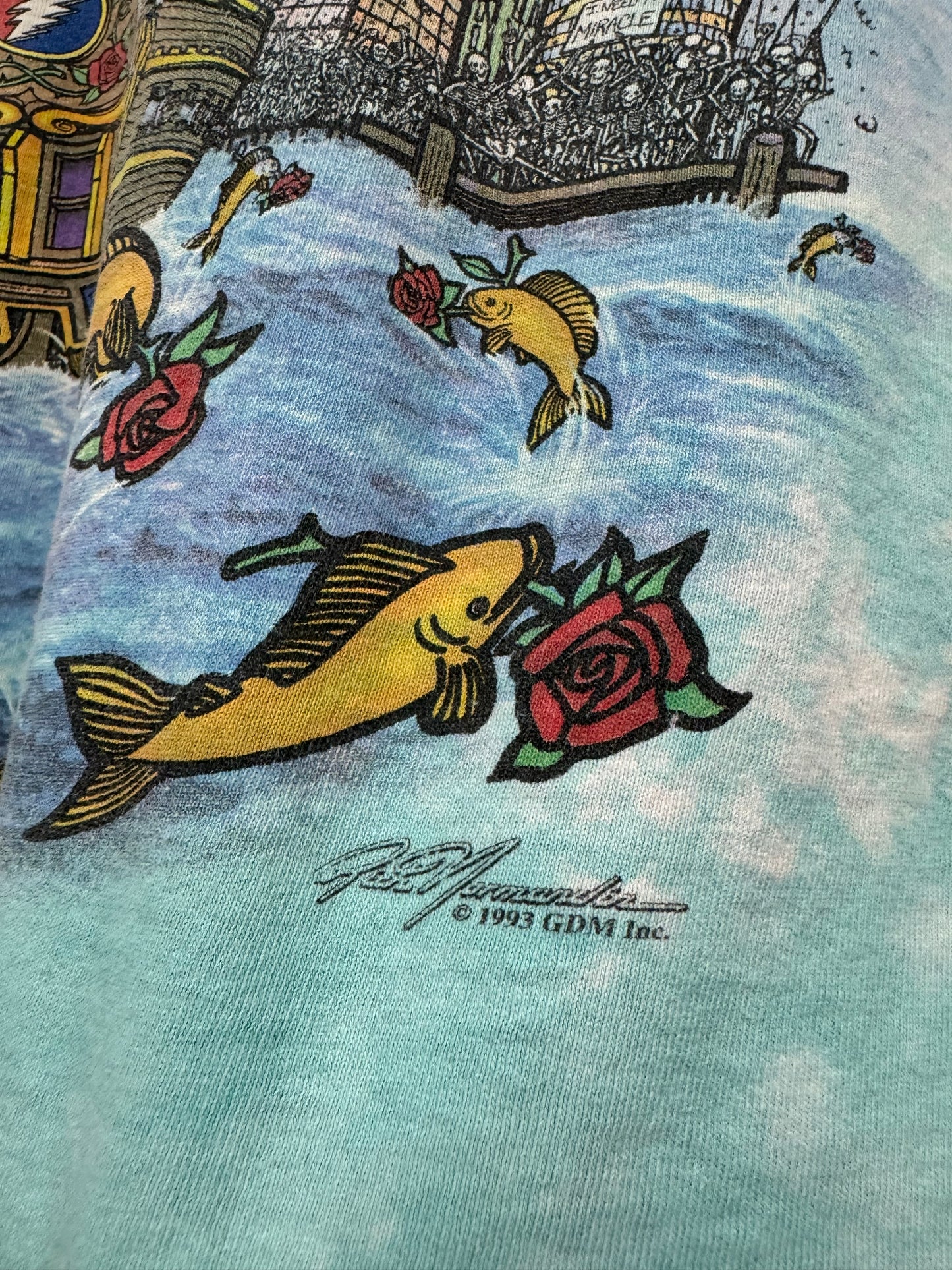 Grateful Dead “Ship of Fools” Liquid Blue 1993 Tee