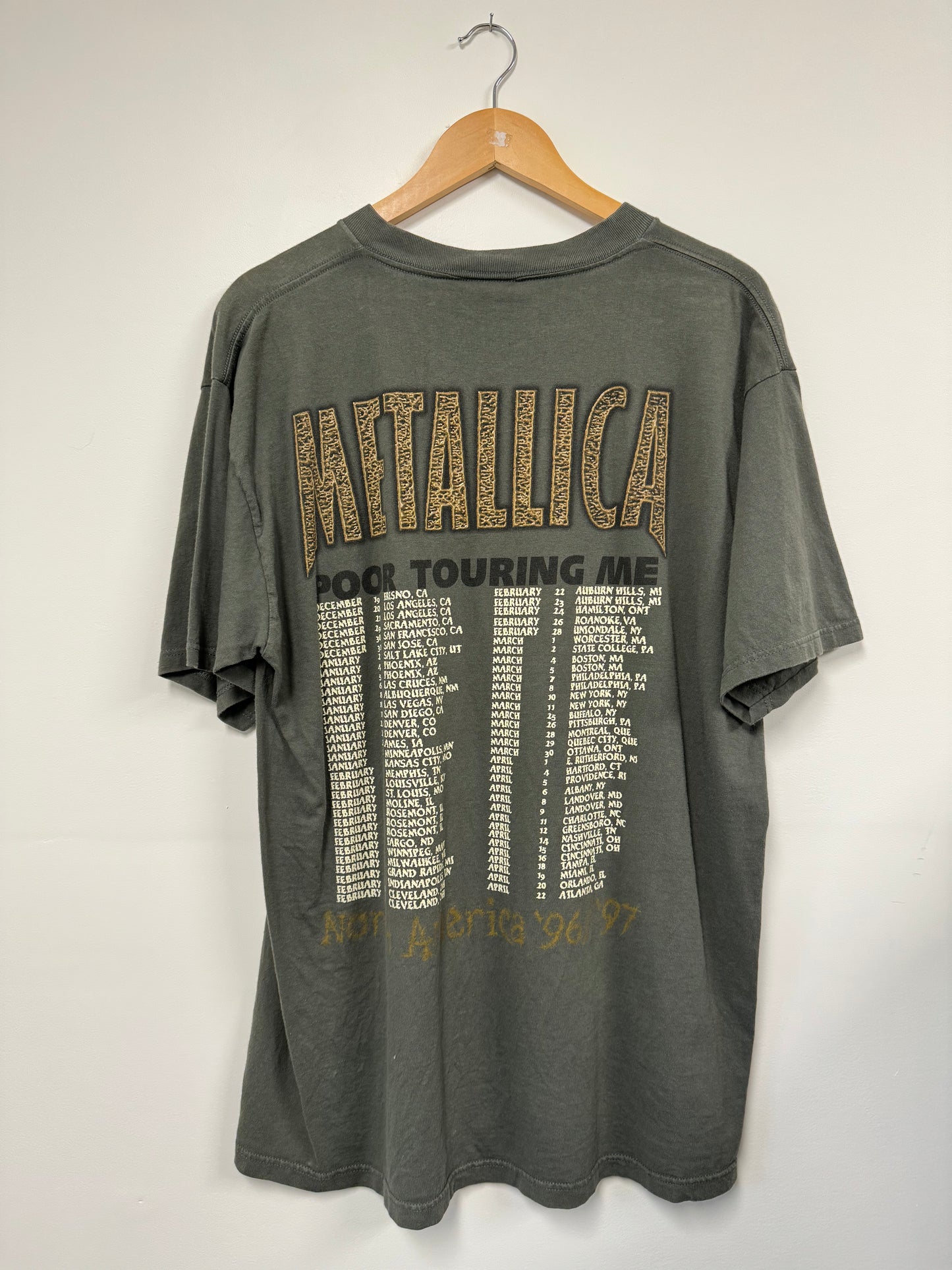 Metallica Poor Touring Me 1996/ 1997 Tour Tee (XL)